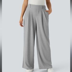 Halara Flex High Waisted Pocket Wide Leg Waffle Work Pants
